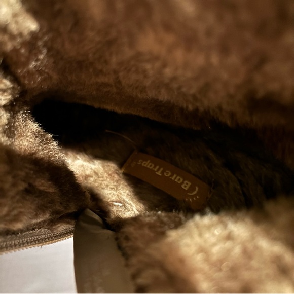 Baretraps Suede Boots Extreme Womens 8.5 Brown Taupe Faux Fur Side Zip Winter - Picture 11 of 12